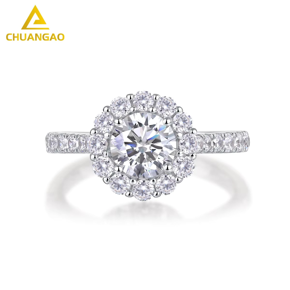 Silica set hip-hop silica ring, sier engagement ring