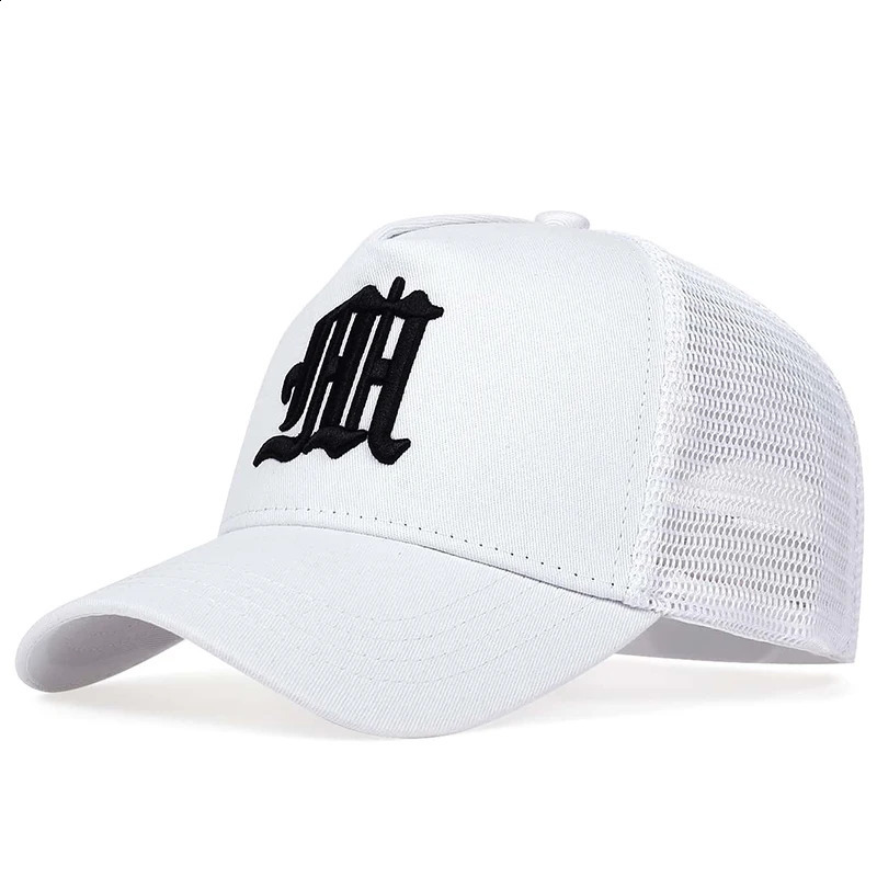 Neutral Gothic letter embroidered baseball net hat spring and summer outdoor adjustable casual sun protection 250228