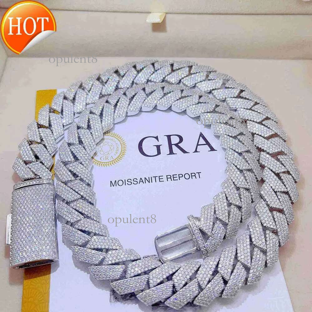 bracelet gold necklace designer jewelry cuban k Pass Dia Tester Sterg Sier Necklace Vvs moissanite chain chains for men gift goth iced out pendant
