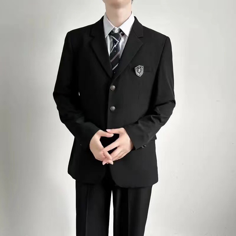 L229Stylish Men's Japanese Midi Suit Jacket for Summer Casual Wear