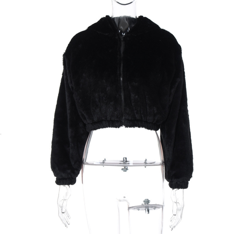 Women's Clothing New Summer New Fashion Cardigan Zipper Hooded Plush Long Sleeved Top For Women