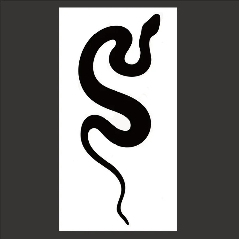 Neutral Black Snake Skull Temporary Tattoo Sticker Arm Body Disposable Waterproof Animal 1 Holiday Gift 250219