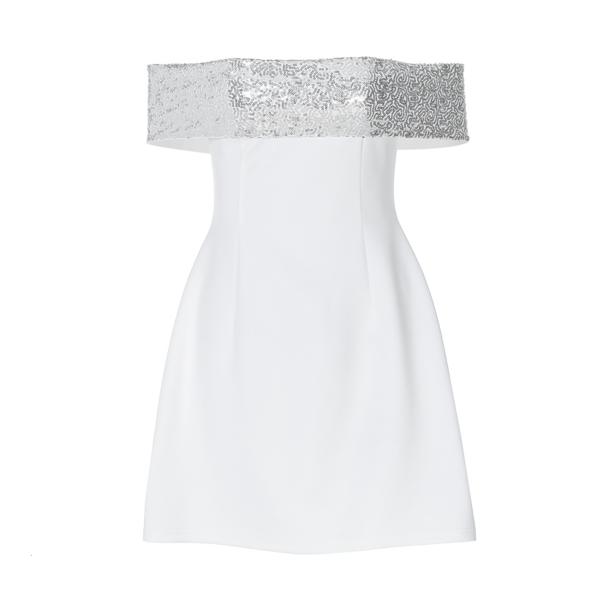 Women's New4 Winter New Product Fashionable And Sexy Slimming Splicing One Shoulder Dress