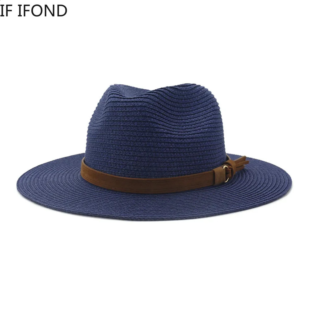 Small 52-54cm Kids Hats For Boys Girls Summer Sun Protection Beach Straw Hats Outdoor Holiday Panama Jazz Hat Sombreros De Mujer 250227