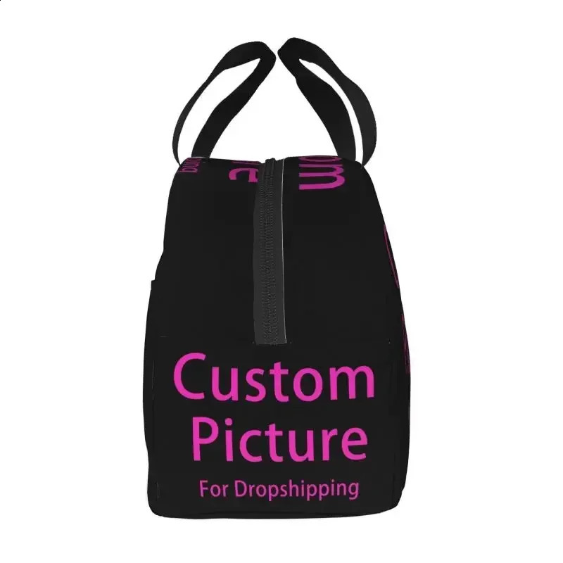 Personalized Custom Po Insulated Lunch Box DIY Print Reusable Warm Cooler Thermal Lunch Bag Picnic Container Tote Bags 250228