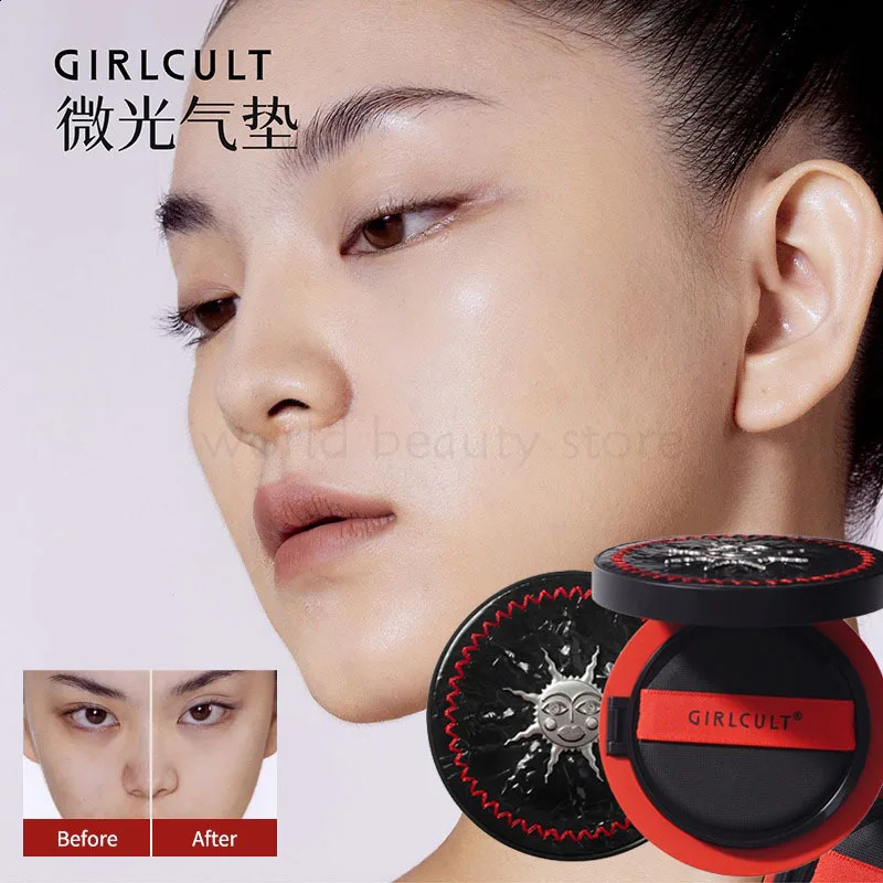 Girlcult Shimmering Cushion Foundation Light Concealer Oil Control Long-lasting Waterproof Clear Makeup Foundation Cosmetics 250224