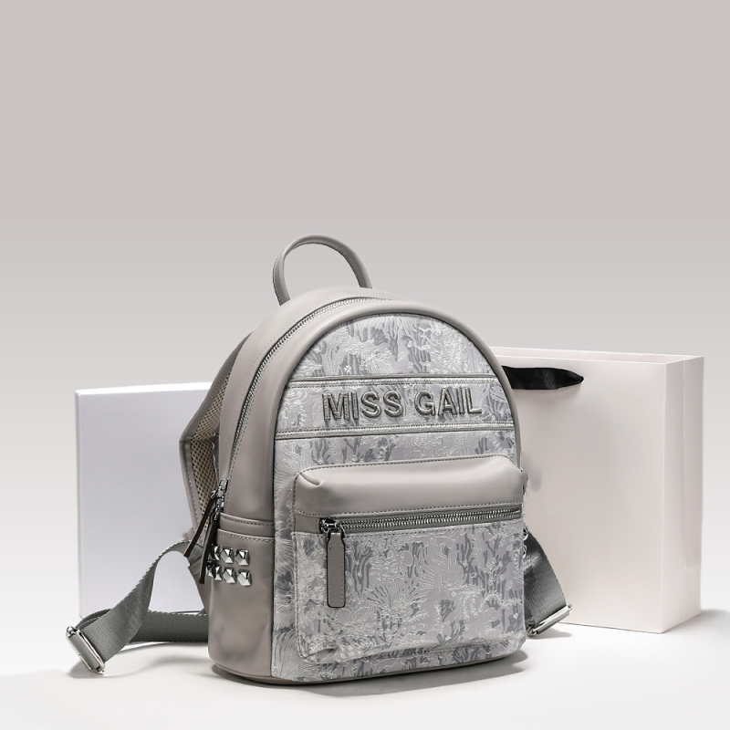 2025 Soft and Chic Backpack with Sweet and Unique Prints and Sturdy Rivets Perfect for Valentine's Day or Festivals