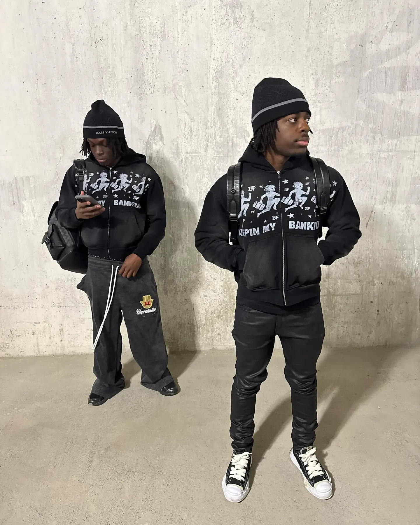 American Retro Letter Graphic Printing Super Cotton Zipper Hoodie Men Y2K Trend Harajuku Hip Hop Gothic Casual Sweatshirt 250225