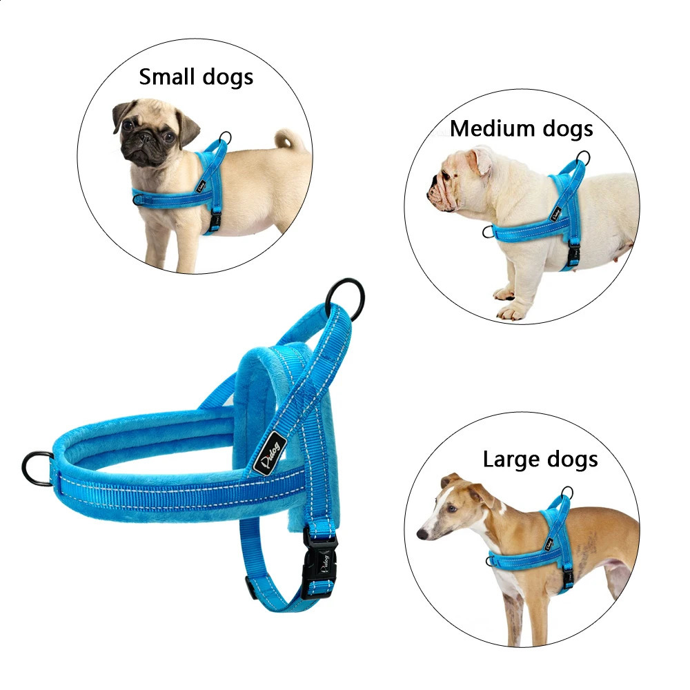 No Pull Dog Harness Nylon Large Dog Harness Reflective Pet Vest Padded Strap Harnesses For Small Medium Dogs Pitbull Buldog 250224