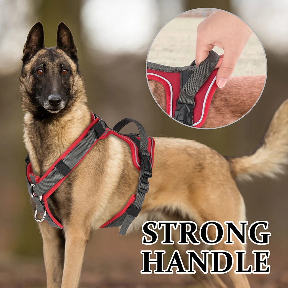No Pull Dog Harness Reflective Pet Harness Vest With Control Handle For Small Medium Large Dogs Walking Training Harnesses 250224