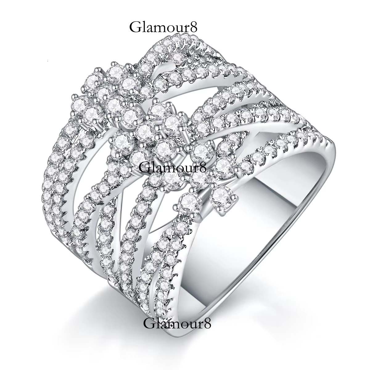 Unisex classic Moissanite ring sier plated wedding engagement anniversary party jewelry cutting style