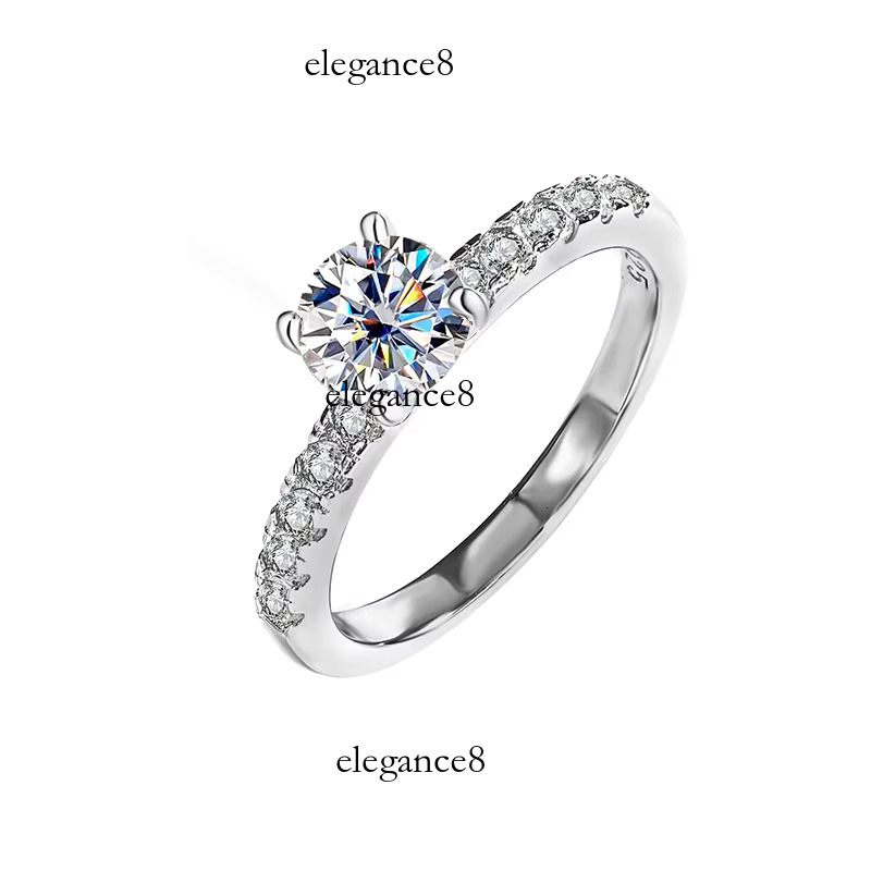 1 S pure sier four claw colored carbon silica women's wedding ring