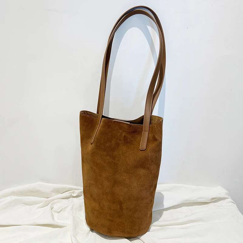 Genuine Leather Bucket Bags For Women Designer Handbag Purse New In Cowhide Vintage Matte With Inner Pocket Shoulder