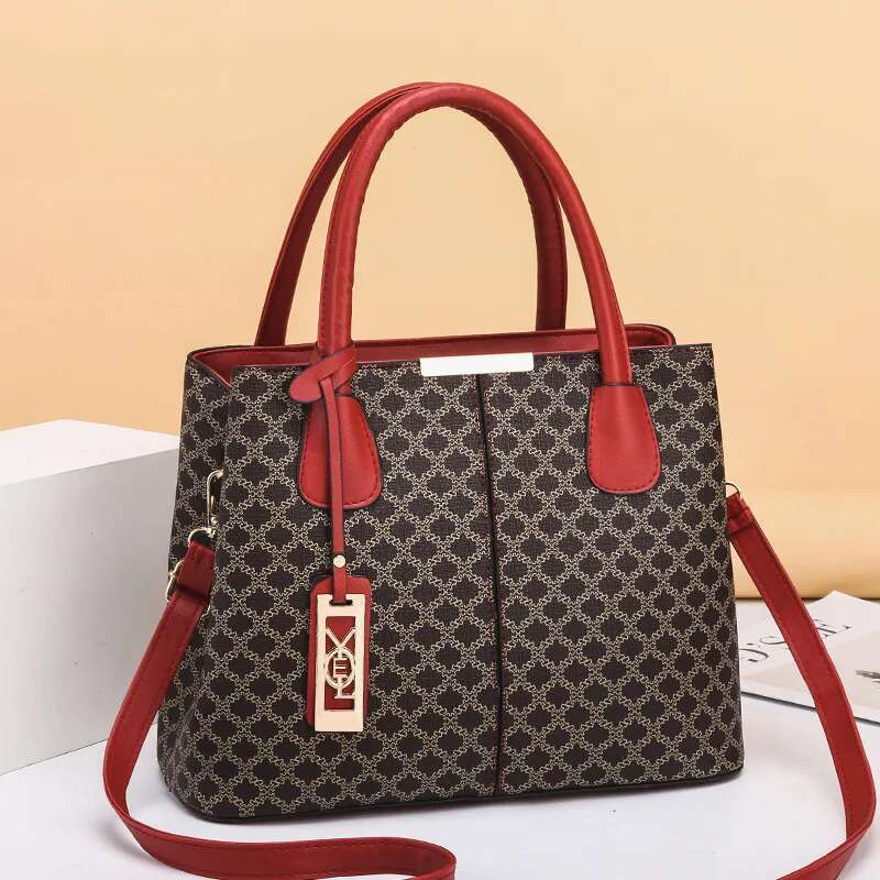 Fashion Vintage Printed Women's Handbag, High Quality Light Large Capacity Single Shoulder Crossbody Bag
