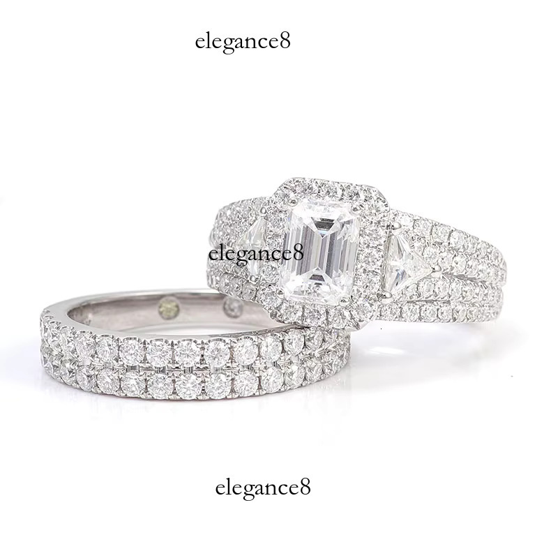 Spodumene wedding set, bridal engagement ring, pure sier gold-plated women's ring
