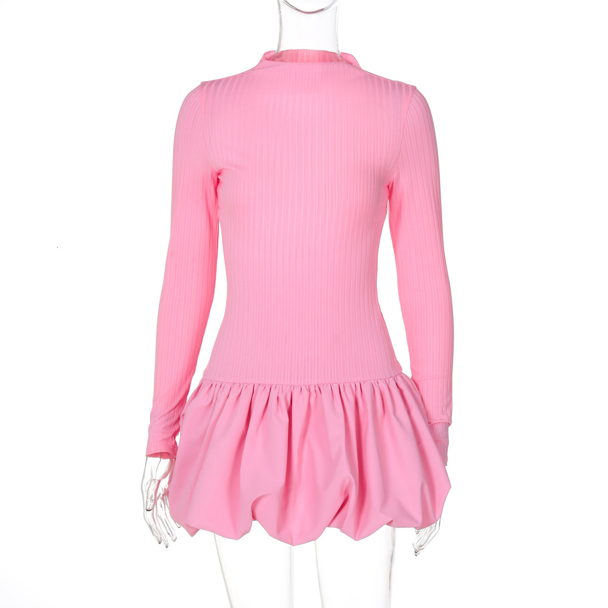 Hot Selling Women's Clothing New4 Autumn And Winter New Product Fashionable Spicy Girl Slim Fit Versatile Bag Hip Ruffle Edge Dress