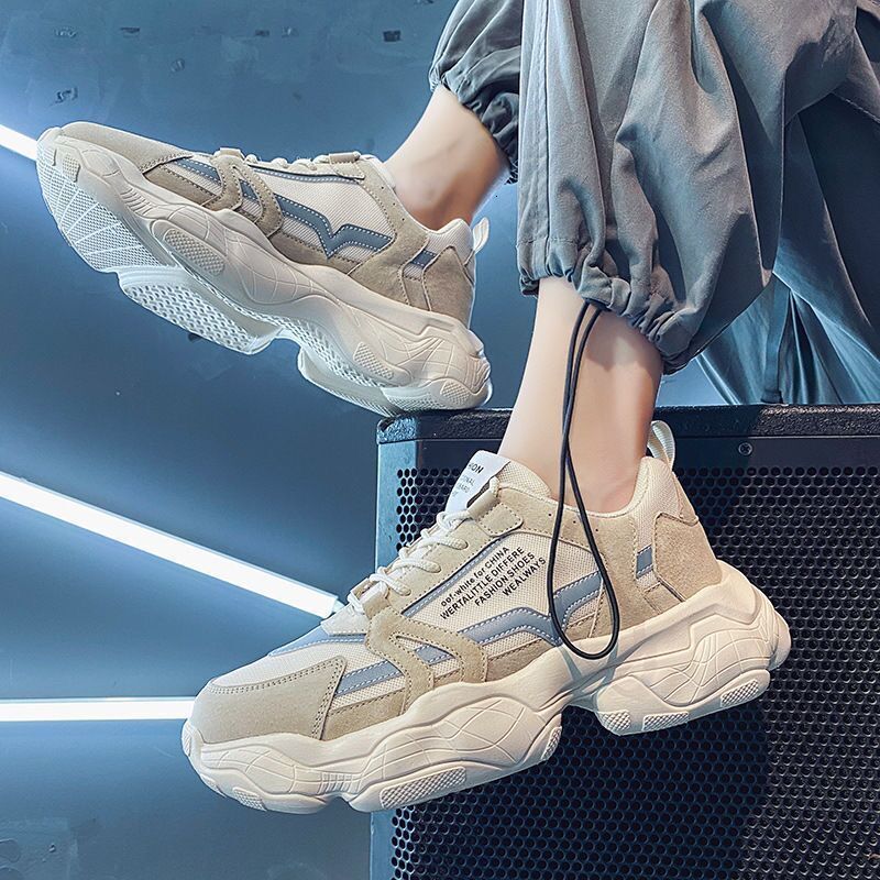 Men's 2025 Summer New Designer Breathable Mesh Men's Korean Edition Multi Functional Height Increasing Shoes Outdoor Sports And Leisure Dad 