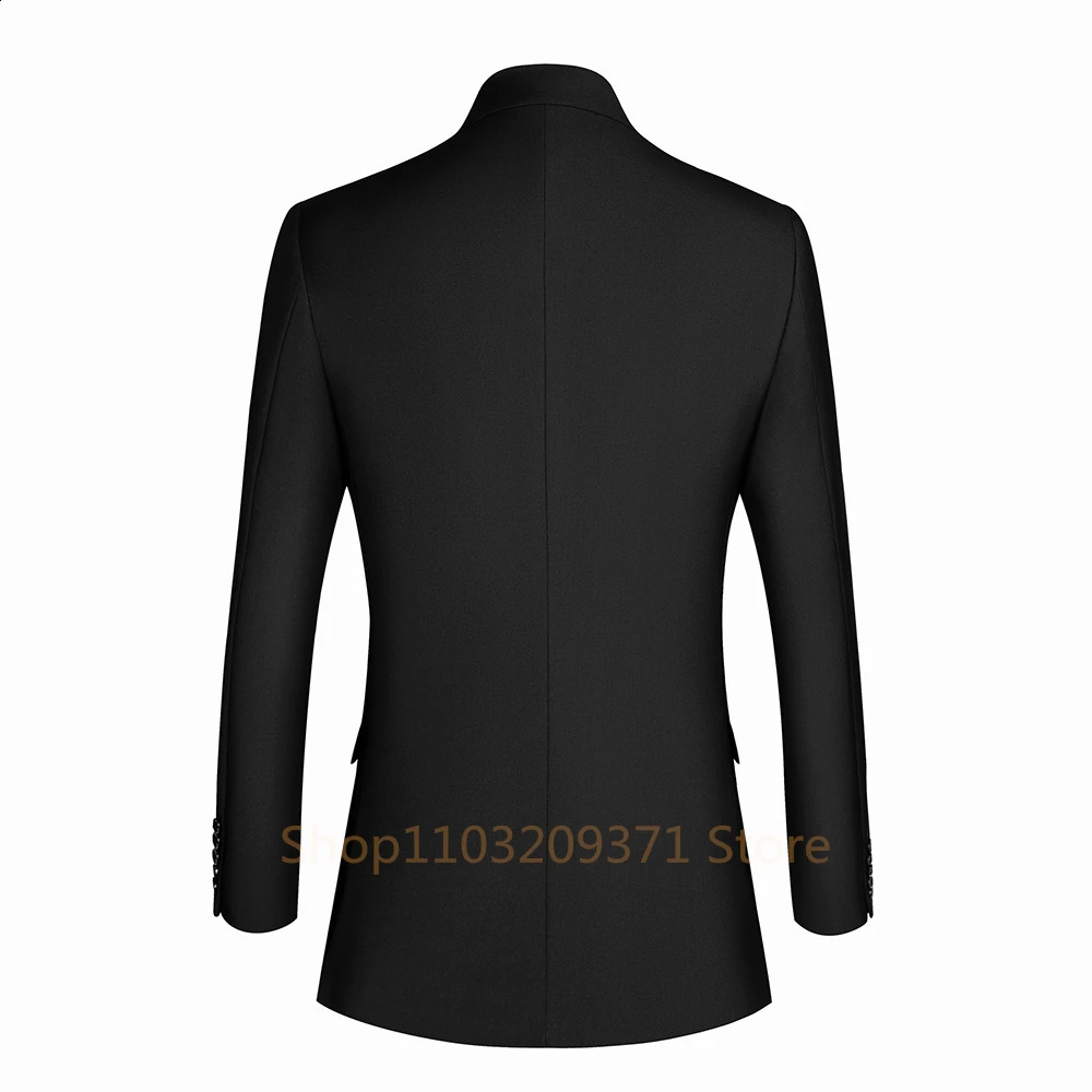 Classic Business Suits Men Bespoke Double Breasted Jacket Pants 2 Pieces Groom Wedding Tuxedos Elegant For 2024 250224Z