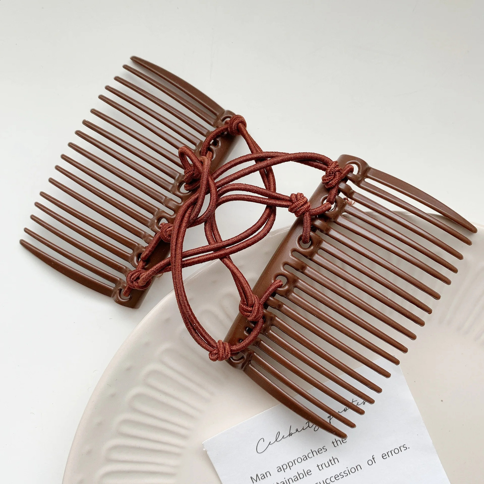Vintage Creative Magic Hair Comb Double Row Elastic Disc Clip For Women Headwear Fashion 250218
