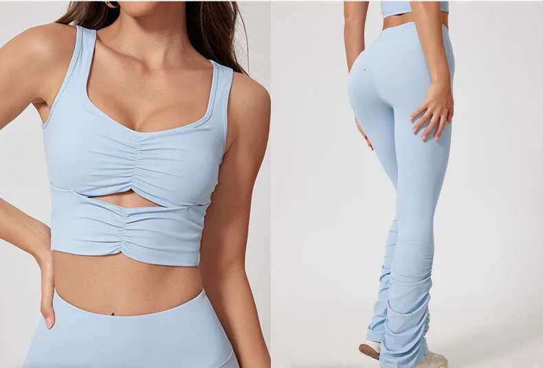 Women Gym Clothing Yoga Sets 2 Pieces Workout Outfits Fiess Pilate Tracksuits High Waist Leggings Sports Bra Athletic Wear