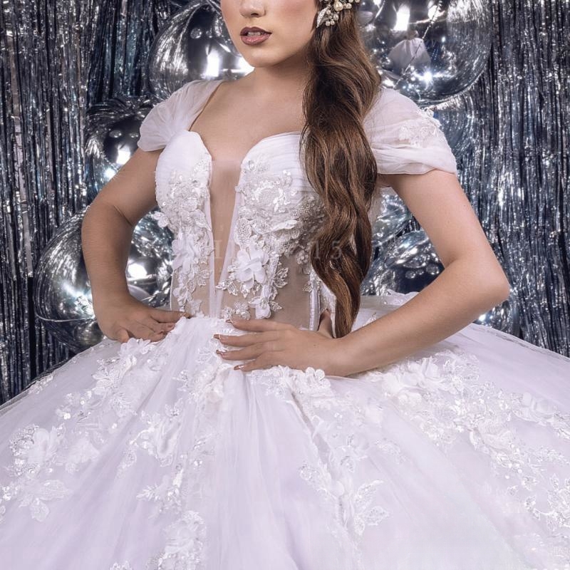 Light Pink Shiny Quinceanera Dresses Ball Gown Off The Shoulder Applique Lace Bow Corset Tull Party Birthday Sweet 16 Vestidos 15 Anos