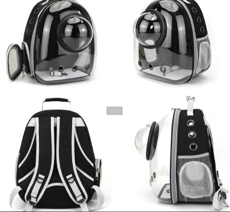 Cat bag Cat Bag Portable shoulder pet backpack Panoramic Clear backpack Cat carrier capsule can be opened on the side