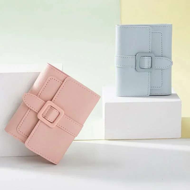 Candy Colored Small Wallet PU Leather Coin Paste Women's Card Holder Mini Designer Standard Women's Solid Wallet