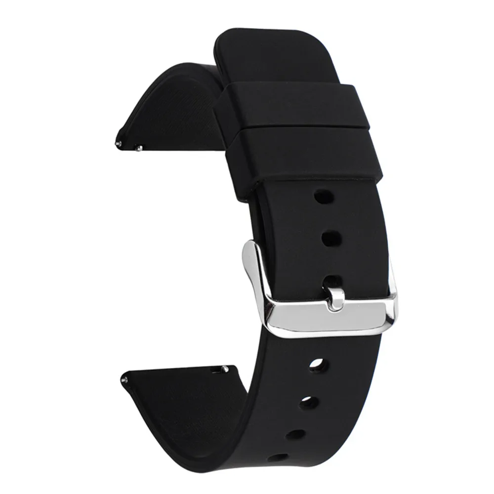 20mm Quick Release Silicone Watch Straps for Various Brands Including Samsung Galaxy and Others (Multiple Sizes)