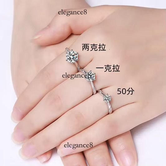 Sier Silica Zircon Party Fashion Wedding Ring Female Jewelry Gift