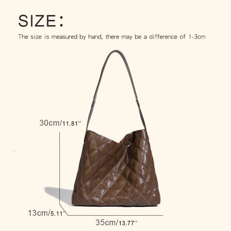 Classic Large Capacity Bags For Womens Designer Handbag Purse New In Vintage PU Embroidery Rhombus Underarm Shoulder