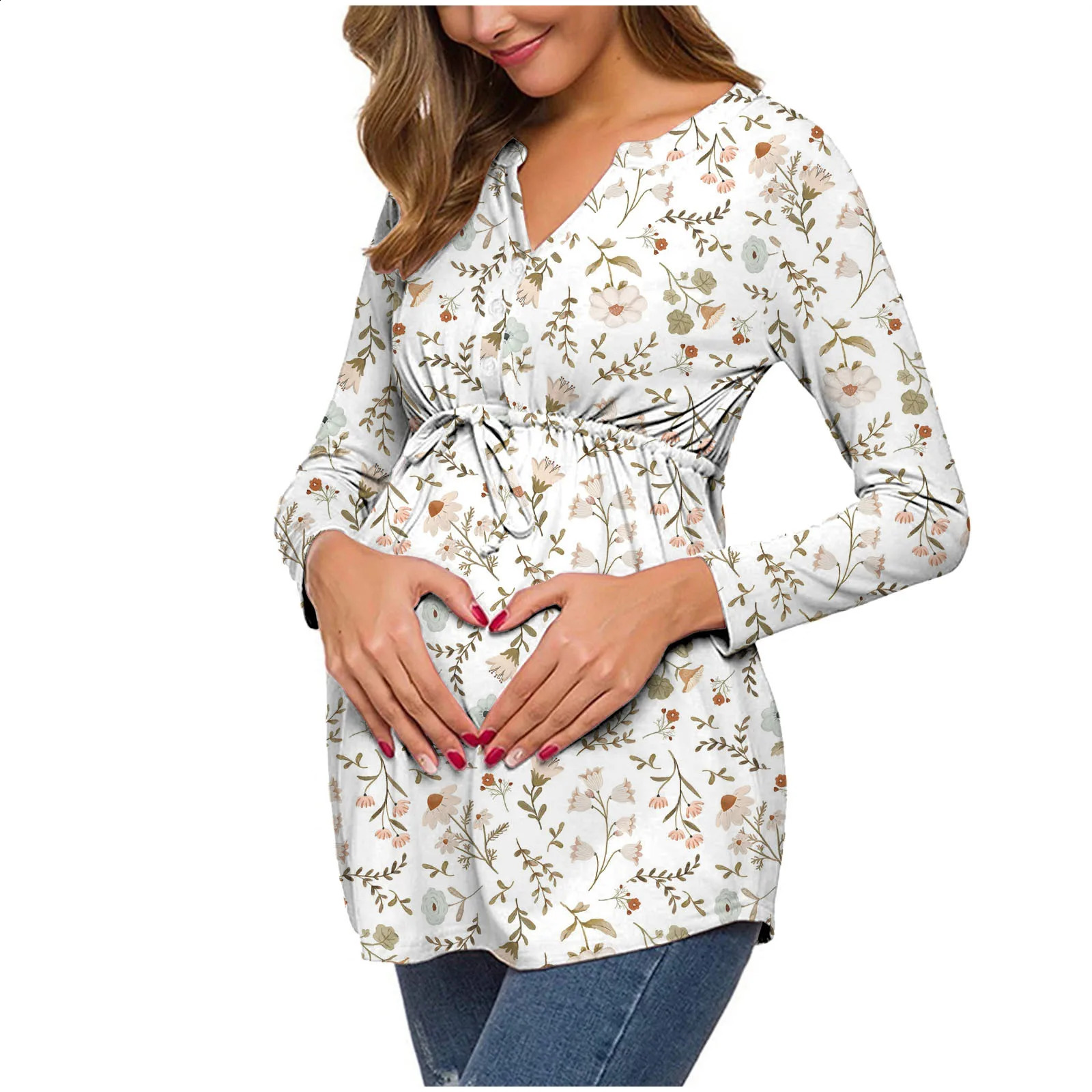 Pregnant Women Maternity Clothes For Breastfeeding Long Sleeve Soft Slim Tops Pregnancy Blouse T-shirt Clothes Clothing 250228
