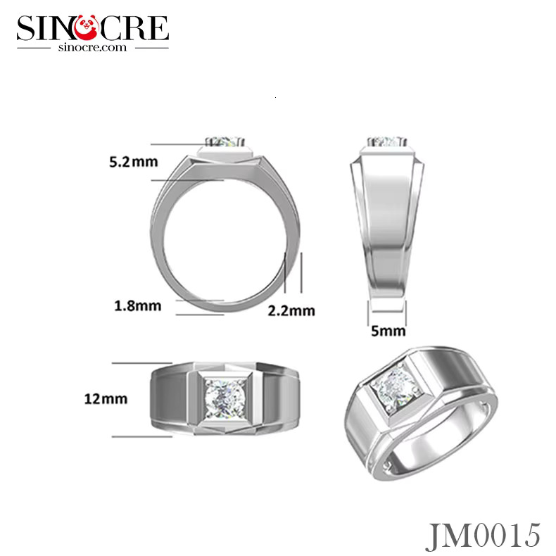 Promotional Lover Moissanite Dia Ring for Men Sinocre Jewelry