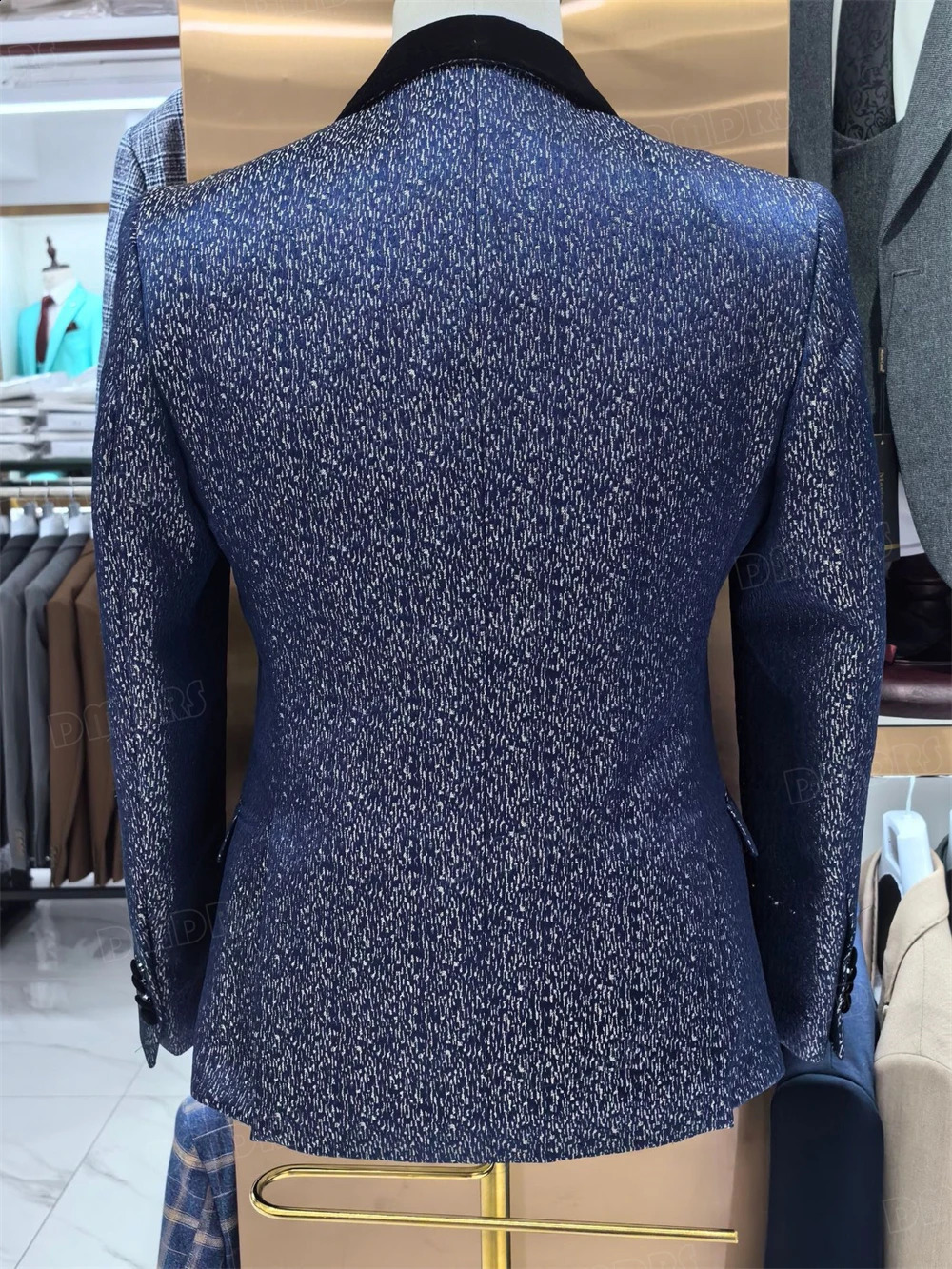 3 Pieces Wedding Groom Host Tuxedo Formal Suits Blazer Vest Pants Set Plus Size One Button Shawl Neck Mens Suit Set 250224