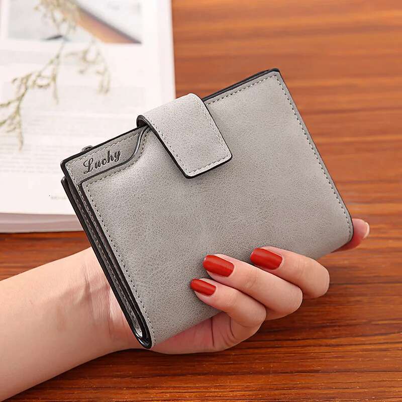 New Women's PU Leather Short Wallet Women's Multi Slot Portable Women's Coin Wallet