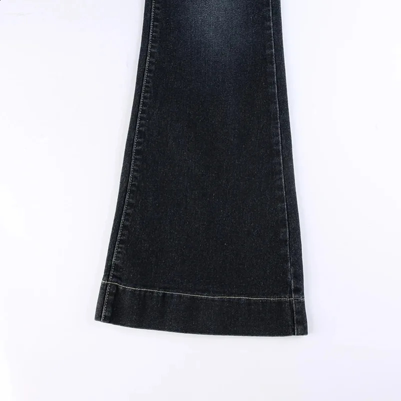 y2k Flare Jeans Vintage Low Waisted Cute Trousers Aesthetic Streetwear Casual Cargo Pants Women Korean Distressed Jeans 250225