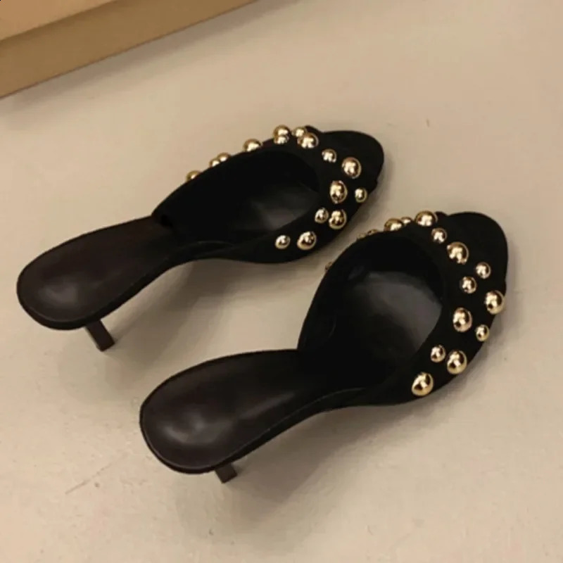 thin high heels peeping toe Sandalia De Mujer crystal square toe womens slider solid patented leather Zapatos Mujer 42 250228