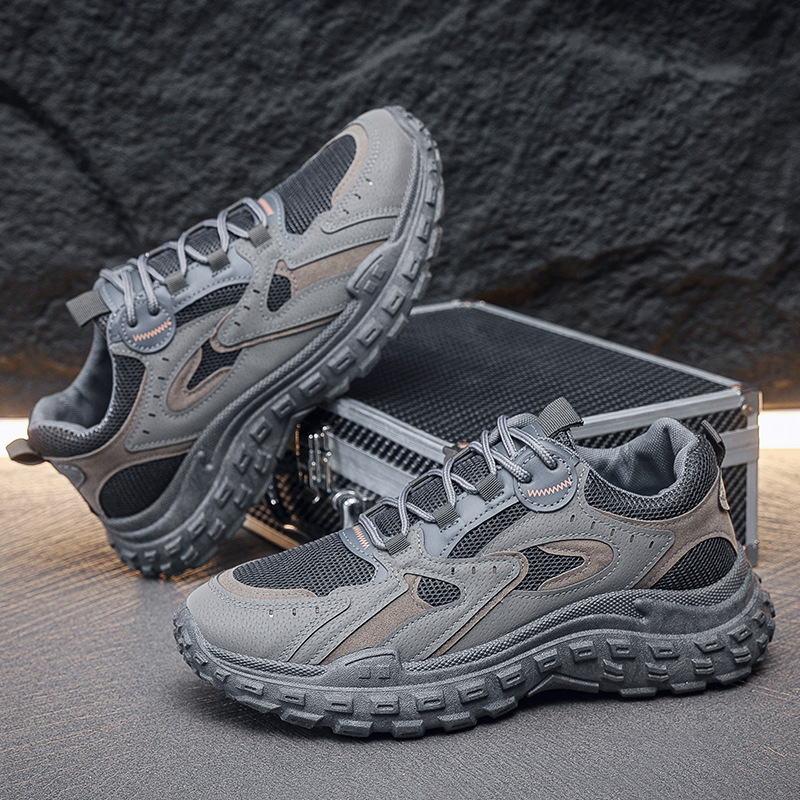 Spring And Autumn Men's Labor Protection Construction Site Boots Outdoor Men's New Breathable Mesh Design Anti Slip And Wear Resistant Sport