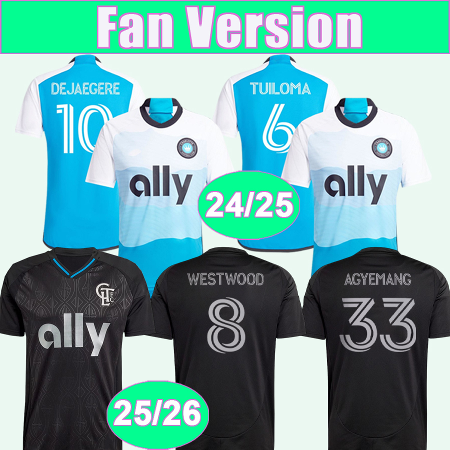 24 25 26 Charlotte Mens Soccer Jerseys ZAHA ABADA WESTWOOD VARGAS SMALLS AGYEMANG PETKOVIC BENDER BYRNE BRONICO REAM Home Away Football Shirts