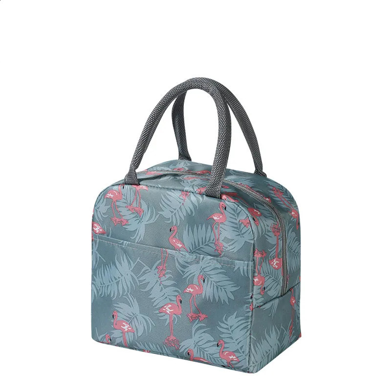 Portable Lunch Bag Waterproof Thermal Insulated Lunch Box Bento Pouch Dinner Insulation Handbag Student Thickened Cute Lunch Bag 250228