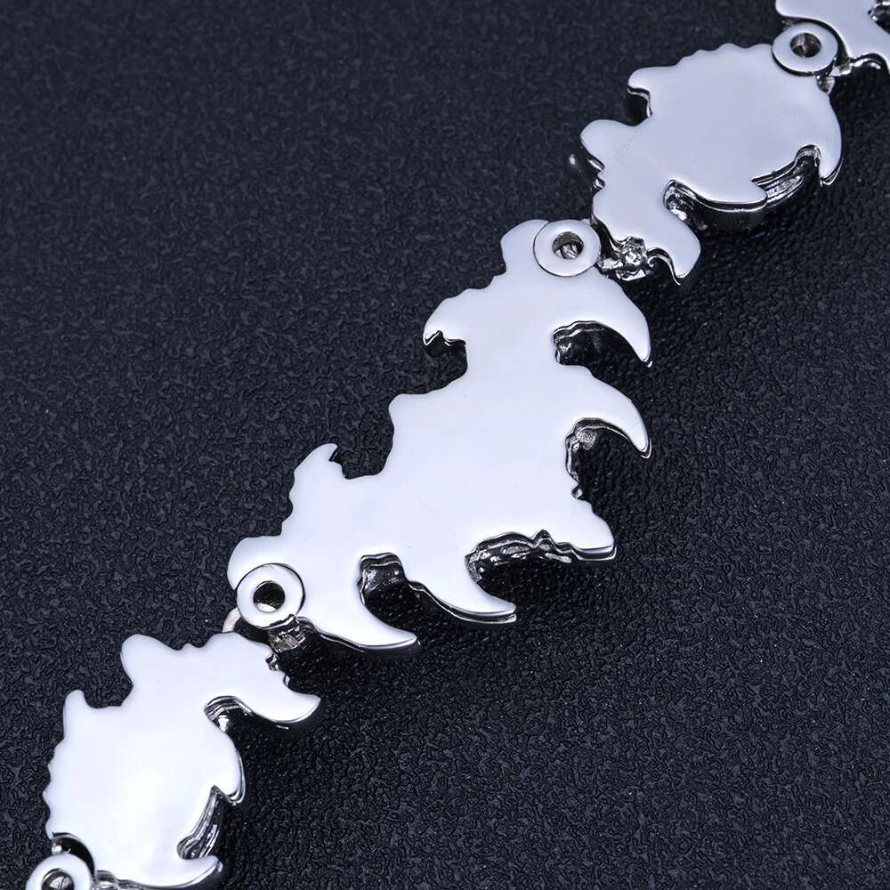 New Sparkg Thorns Red CZ High Quality Men Hip Hop Jewelry Eye k Chain Necklace For Women Drop shipping
