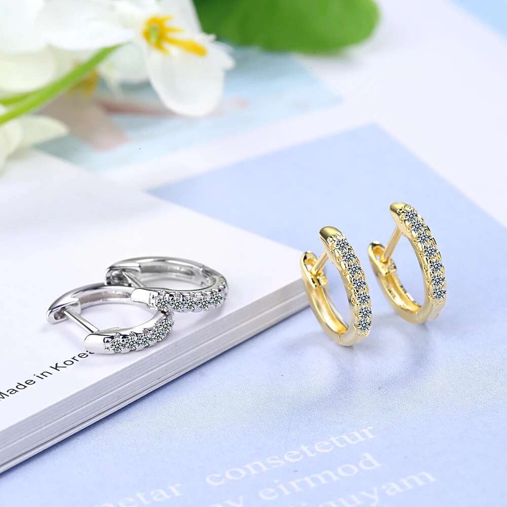 3cttw Moissanite Hoop for Women 4mm Stones D Color Sparkg Created Dia Earring 100% Sterg Sier