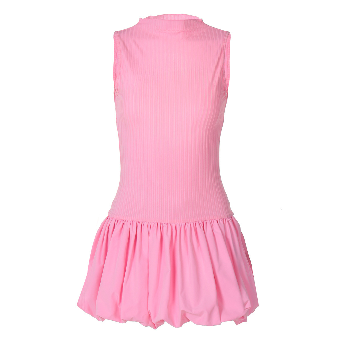 Women's New4 Summer New Fashion And Sexy Back Hollow Fit Spliced Folded Dress For Women