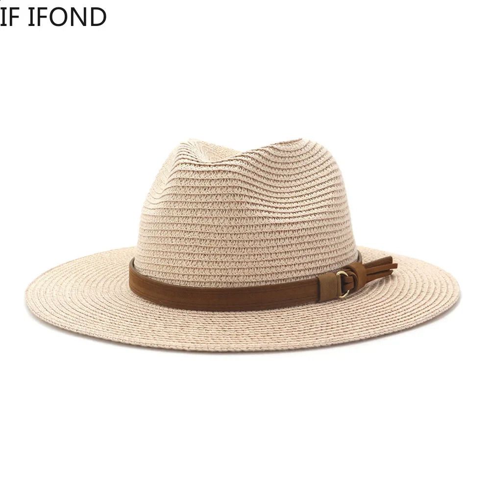 Small 52-54cm Kids Hats For Boys Girls Summer Sun Protection Beach Straw Hats Outdoor Holiday Panama Jazz Hat Sombreros De Mujer 250227