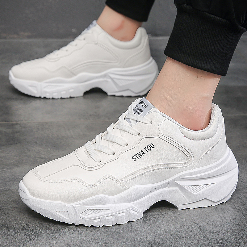 Dad's For Men 2025 Spring New Korean Edition Sports Running Thick Sole Student Men's Trendy Casual Shoes