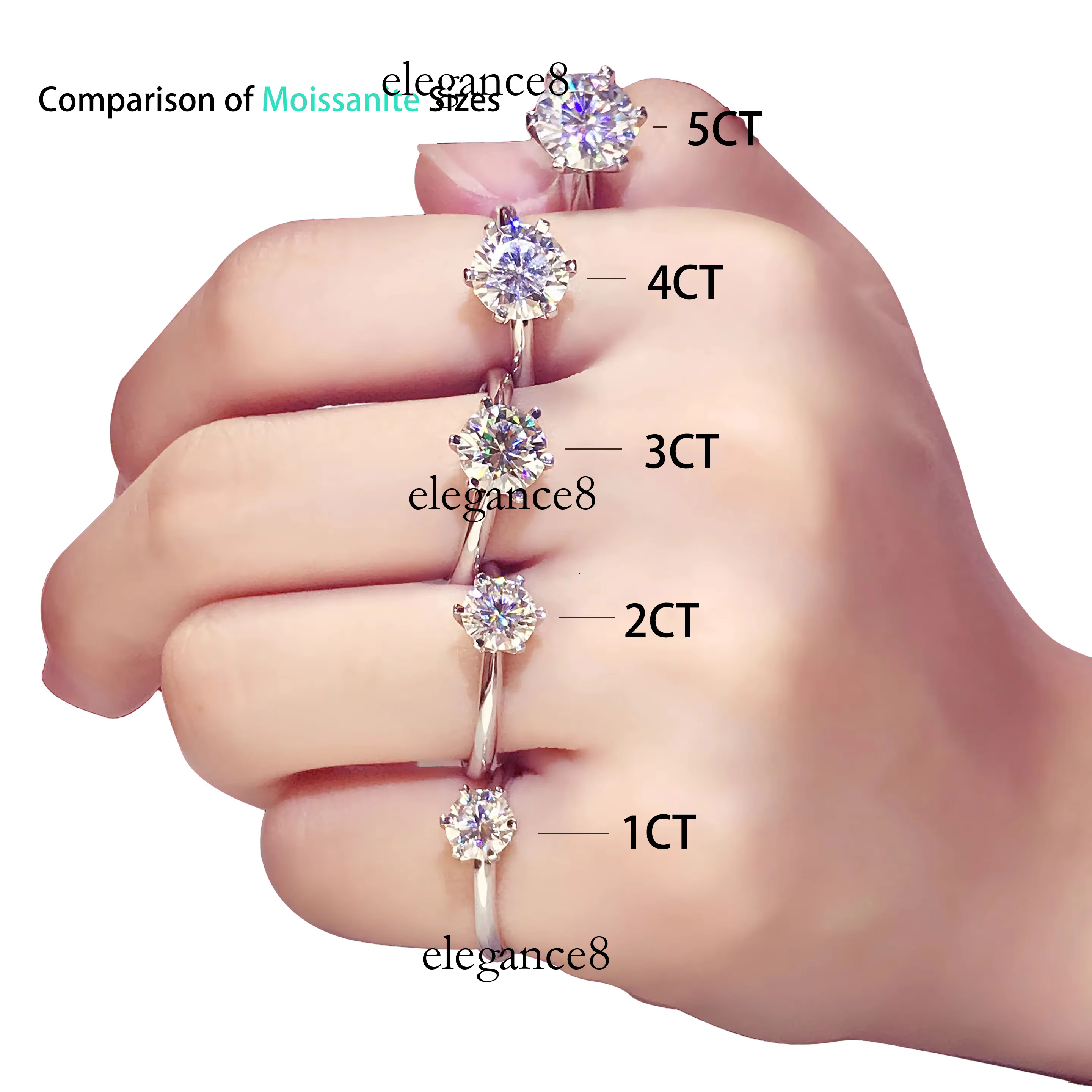 Fashion jewelry VVS rod laboratory growth cross pure sier pyroxene ring