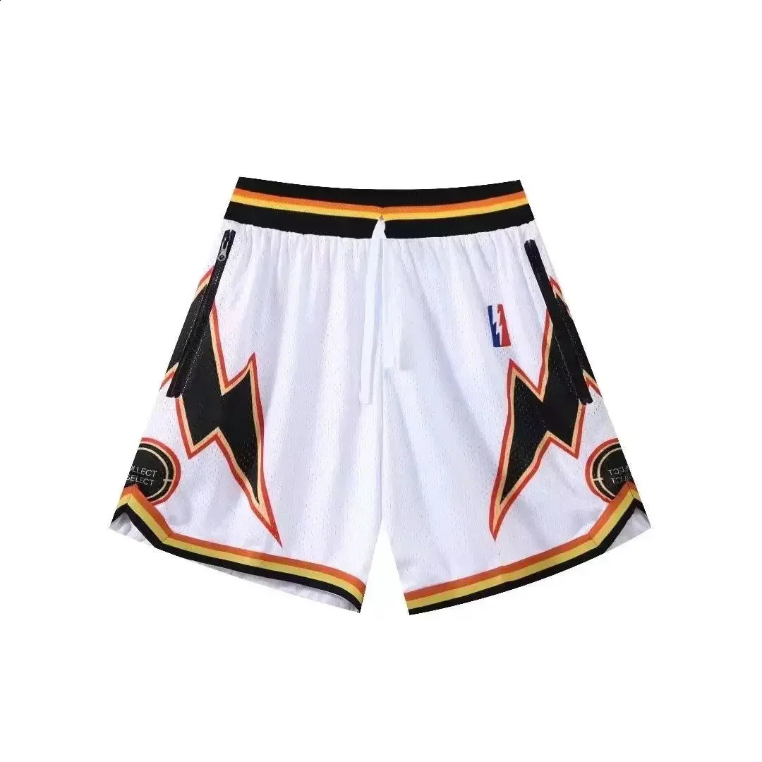 American Basketball Shorts Mens Summer Loose Quickdrying Breathable Sports Fourpoint Pants But Knee James Curry Same Style 250225
