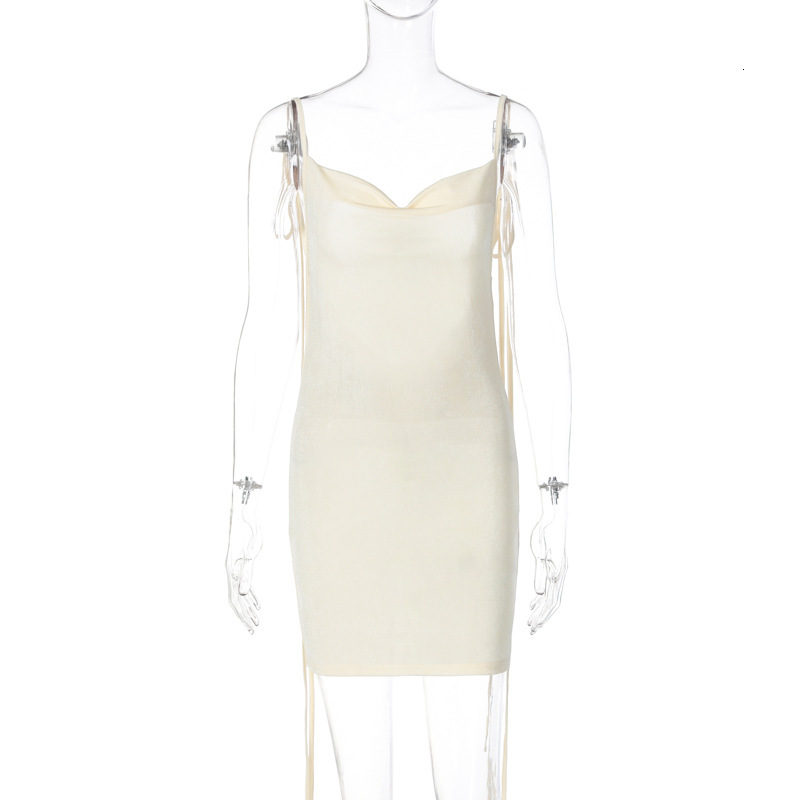 Wind Women's New4 Summer New Fashionable And Sexy Backless Lace Up Slim Fit Dress With Temperament