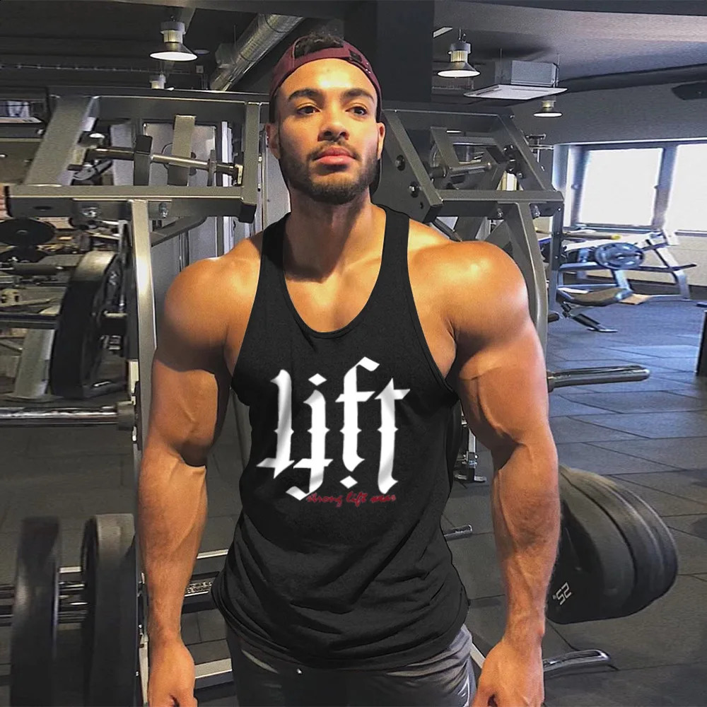 European And American Mens gyms Fitness Sleeveless Sports vest Mens Bodybuilding Tank Tops Summer Clothing for Plus Size 250225