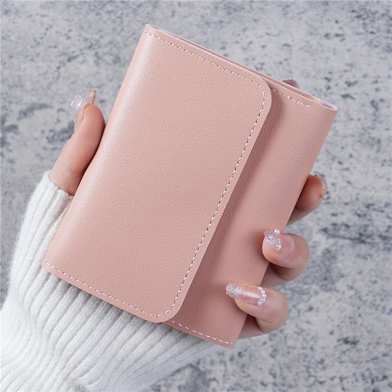 Cute Womens Wallet Little Hass Credit Cardholder PU Leather Coin Wallet Womens Wallet Short Wallet 250228
