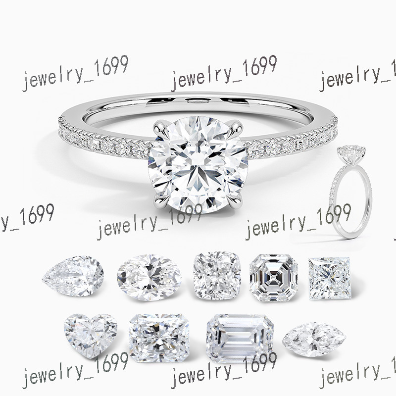 IGI 1CT DEF VS VVS2 Different Main Gemstone Designs Fine 14k White Gold Lab Grown Diamonds Jewelry Rings